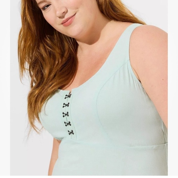 TORRID Fit And Flare Slub Sleeveless Corset Top Lightweight Casual Size 5 5X - Picture 5 of 12